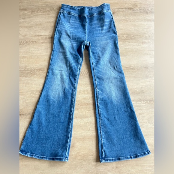 Johnny Was The Side Slit Pull On Kick Flare Jeans SZ L - Picture 3 of 11